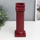 Сувенир полистоун "Римская колонна" красный 27х9х10 см - фото 6557752