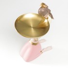 Сувенир полистоун подставка "Девушка в африканском наряде" жёлто-розовый 35х12х23 см - фото 21514105