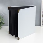 Фотоальбом на кольцах 30 листов "Девушка с букетом и дельфин" чёрные листы 28х26,5 см - фото 21514235