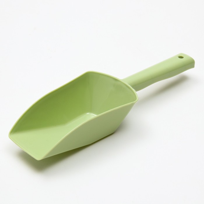 Совок мерный для корма, 23 х 7,5 х 4,8 см, зелёный - Фото 1