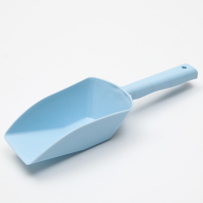 Совок мерный для корма, 23 х 7,5 х 4,8 см, голубой - Фото 1