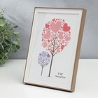 Фоторамка пластик 15х20 см "Белая с бежевой полосой" 20,8х15,8 см - фото 804758324