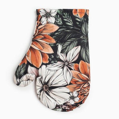 Варежка-прихватка «Этель» Meadow flower 20×27 см, 100% хлопок, саржа 190 г/м²