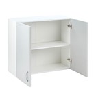 Шкаф навесной Мальма 800х300х720, Светло-серый/Белый - Фото 3
