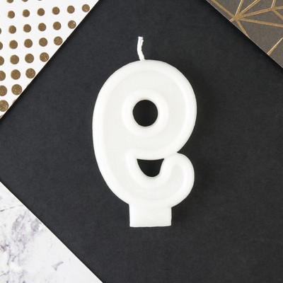 Свеча для торта, цифра 9 «С Днем рождения», 7×4.3 см
