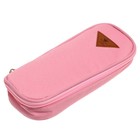 Пенал школьный на молнии, розовый - Фото 2