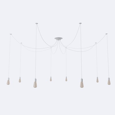 Светильник «Паук» 8×40 Вт E27 белый 80×80×90 см