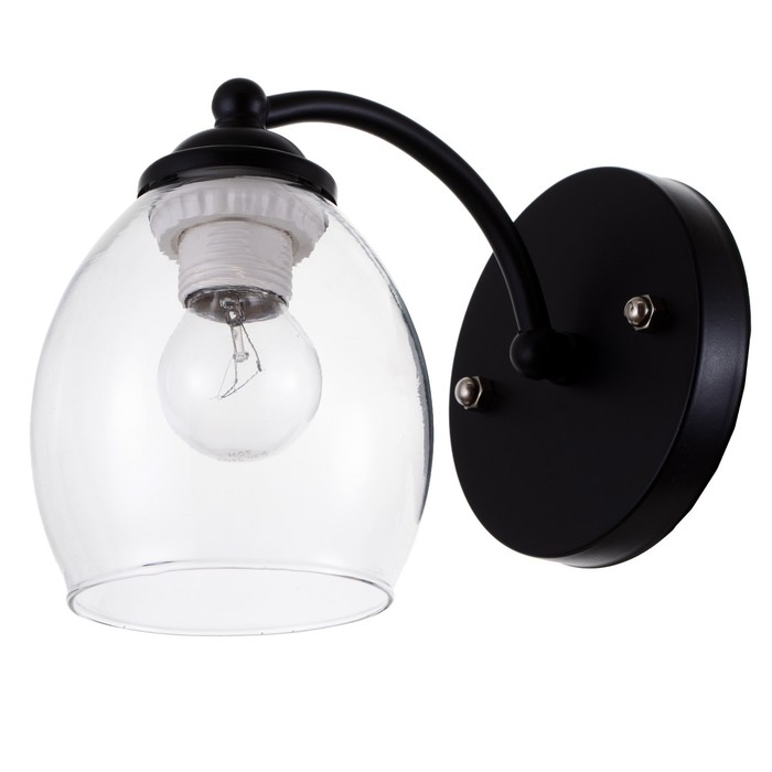 Бра 2073/1, E27, 40 Вт, чёрный, 17×13×20 см - Фото 1