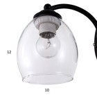 Бра 2073/1, E27, 40 Вт, чёрный, 17×13×20 см - Фото 6