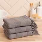 Полотенце для ног Love Life Turkish dream, 50×90 см, хлопок 100%, серое - Фото 2