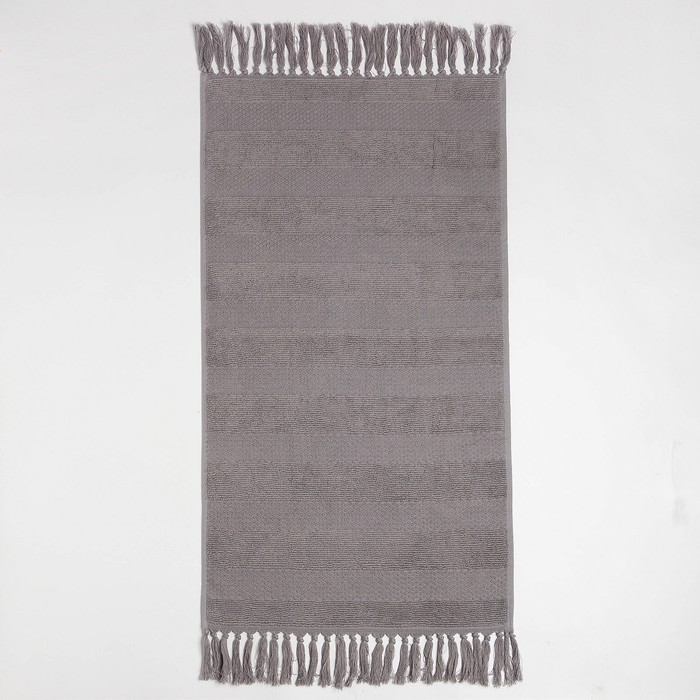 Полотенце для ног Love Life Turkish dream, 50×90 см, хлопок 100%, серое - Фото 1