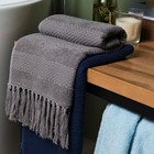 Полотенце для ног Love Life Turkish dream, 50×90 см, хлопок 100%, серое - Фото 9