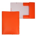 Папка на резинке А4, 500 мкм, Calligrata "Neon", корешок 30 мм, неоновая, красный апельсин - фото 24117460