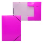 Папка на резинке А4, 500 мкм, Calligrata "Neon", корешок 30 мм, неоновая, розовая - фото 7190002