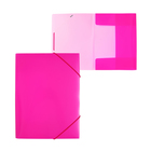 Папка на резинке А4, 500 мкм, Calligrata "Neon", корешок 30 мм, неоновая, розовая - фото 9881636
