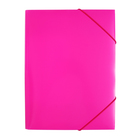 Папка на резинке А4, 500 мкм, Calligrata "Neon", корешок 30 мм, неоновая, розовая - Фото 5