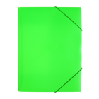 Папка на резинке А4, 500 мкм, Calligrata "Neon", корешок 30 мм, неоновая, салатовая - фото 9881642
