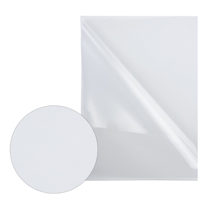 Папка-уголок А4, 100 мкм, Calligrata, эконом, прозрачная, бесцветная - Фото 1