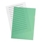 Папка-уголок А4, 100 мкм, Calligrata, эконом, прозрачная, зеленая - Фото 4