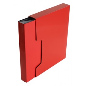 Папка с 100 вкладышами А4, 700 мкм, Calligrata DeLuxe, 40 мм, в коробке, красная