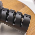 Точилка для ножей Law, 3 степени заточки, 20×8×9 см, чёрная - Фото 6