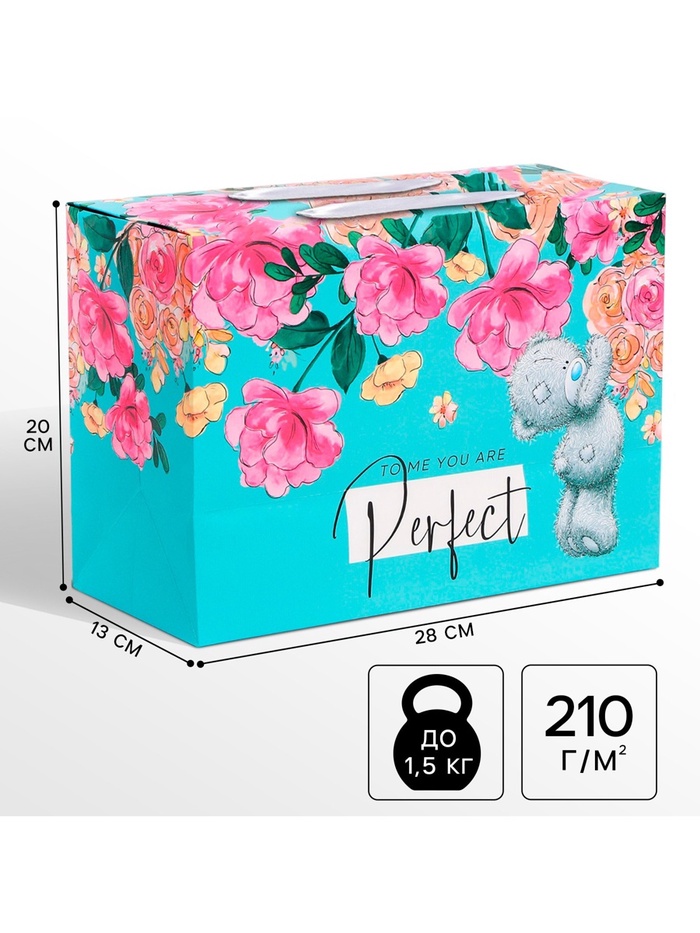 Пакет подарочный-коробка, 28×20×13 см Perfect, упаковка, Me To You