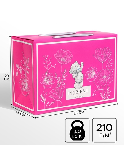 Пакет подарочный-коробка, 28×20×13 см «Present For You», упаковка, Me To You