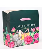Пакет-коробка Happy Birthday, 28 × 20 × 13 см - Фото 5