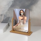 Зеркало настольное, прямоугольное, 22×24.5×9 см, (17×22 см), деревянное - Фото 3