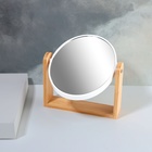 Зеркало настольное «Овал», двустороннее, с увеличением, зеркальная поверхность 14,2 х 17,6 см, цвет МИКС - Фото 3
