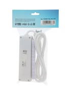 Удлинитель Luazon Lighting, 3 розетки, 1.8 м, 10 А, 2200 Вт, 3×0.75 мм2, с заземлением, с выключателем, белый - Фото 5