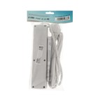 Удлинитель Luazon Lighting, 4 розетки, 3 м, 10 А, 2200 Вт, 3×0.75 мм2, с заземлением, с выключателем, - Фото 7