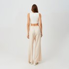 Брюки палаццо женские MINAKU, бежевые, размер 48 - фото 27455066