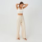 Брюки палаццо женские MINAKU, бежевые, размер 48 - фото 27455068