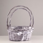 Набор корзин плетеных, 2 шт, 32x22x15x44 см, сиреневый - фото 24533172