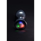 Анальная втулка Metal by Toyfa со светодиодами, 8,8 см, d=3,4 см, 105 г, цвет серебряный - Фото 2