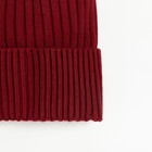 Шапка для девочки, цвет красный, размер 52-56 - фото 54728766