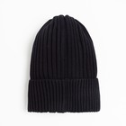 Шапка детская, цвет чёрный, размер 52-56 7691674