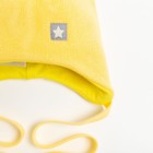 Шапка детская, цвет жёлтый/ушки, размер 42-46 - фото 49593643