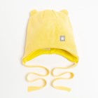 Шапка детская с ушками, размер 46-50, жёлтая - фото 46427264