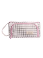 Пенал школьный Calligrata «Шотландка», мягкий, 2 отделения, 95×210×90 мм, объёмный с откидной планкой, с ручкой, бело-чёрный - Фото 1