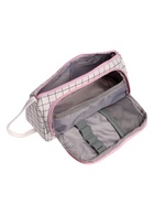 Пенал школьный Calligrata «Шотландка», мягкий, 2 отделения, 95×210×90 мм, объёмный с откидной планкой, с ручкой, бело-чёрный - Фото 3