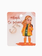 Брошь «Школа» пятёрка, белая в розовом золоте - Фото 5