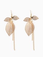 Серьги висячие «Листья» осень, цвет золото, 10.5 см - Фото 1