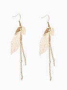 Серьги висячие «Листья» осень, цвет золото, 10.5 см - Фото 3