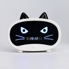 Часы - будильник электронные "Кошка" настольные: колонка, bluetooth, tf-карта, 11.5 см, USB - фото 6559042