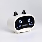 Часы - будильник электронные "Кошка" настольные: колонка, bluetooth, tf-карта, 11.5 см, USB - фото 6559043