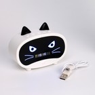Часы - будильник электронные «Кошка», настольные колонка, USB, Bluetooth, TF-карта, 11.5×9.5 см - Фото 7