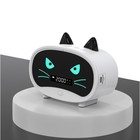 Часы - будильник электронные "Кошка" настольные: колонка, bluetooth, tf-карта, 11.5 см, USB - фото 6559041