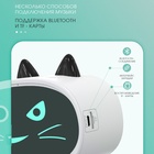 Часы - будильник электронные "Кошка" настольные: колонка, bluetooth, tf-карта, 11.5 см, USB 7550904 - фото 13449299